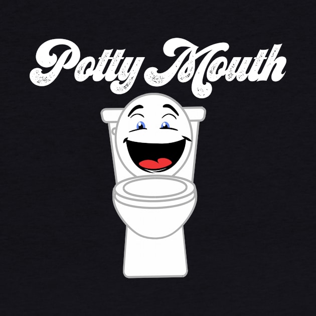 Potty Mouth Toilet Humor Swearing Cursing Poop Fart Jokes Gift by HuntTreasures